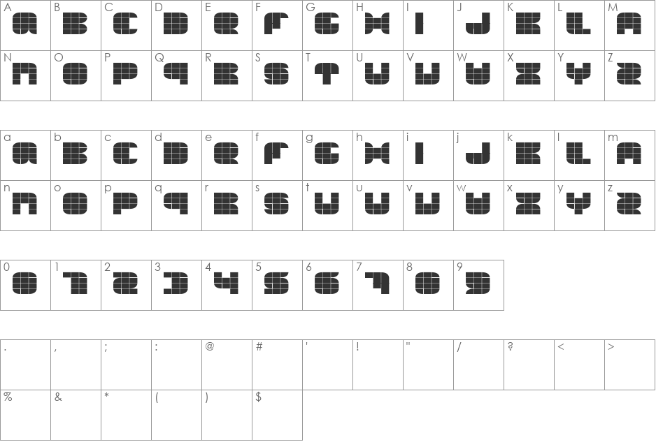 thesummeredition font character map preview