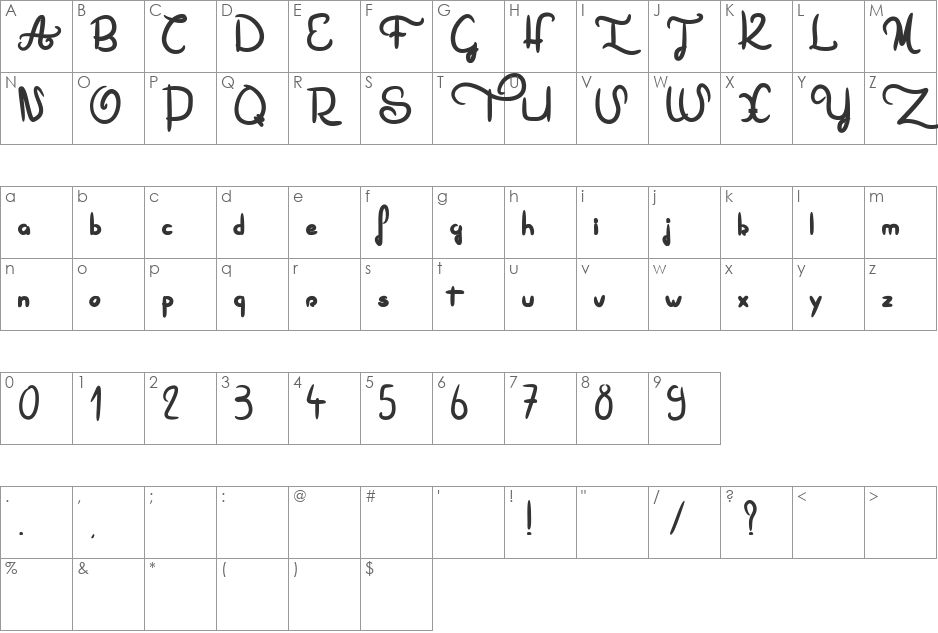 This is not a font character map preview