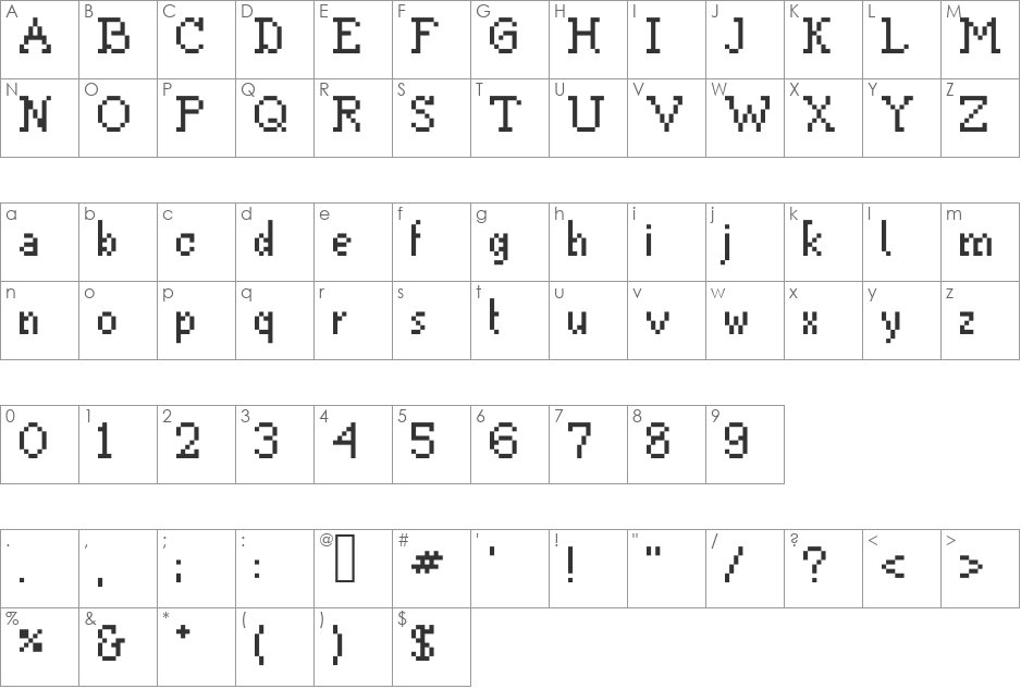 ThisSmackyShadow font character map preview