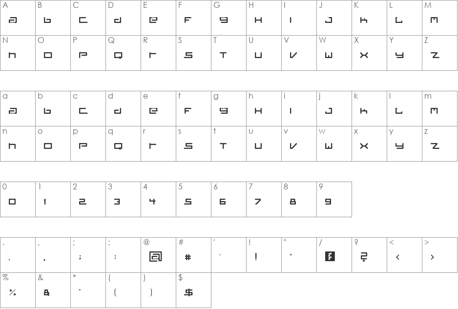 Tiësto Font font character map preview