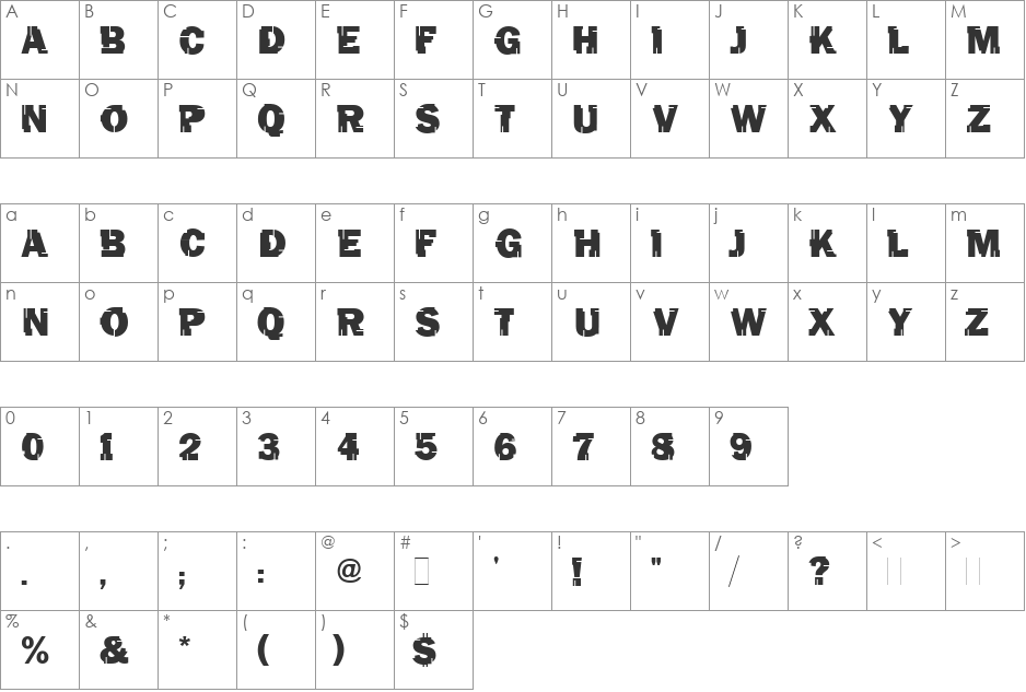 Tincho_Mugnolo font character map preview