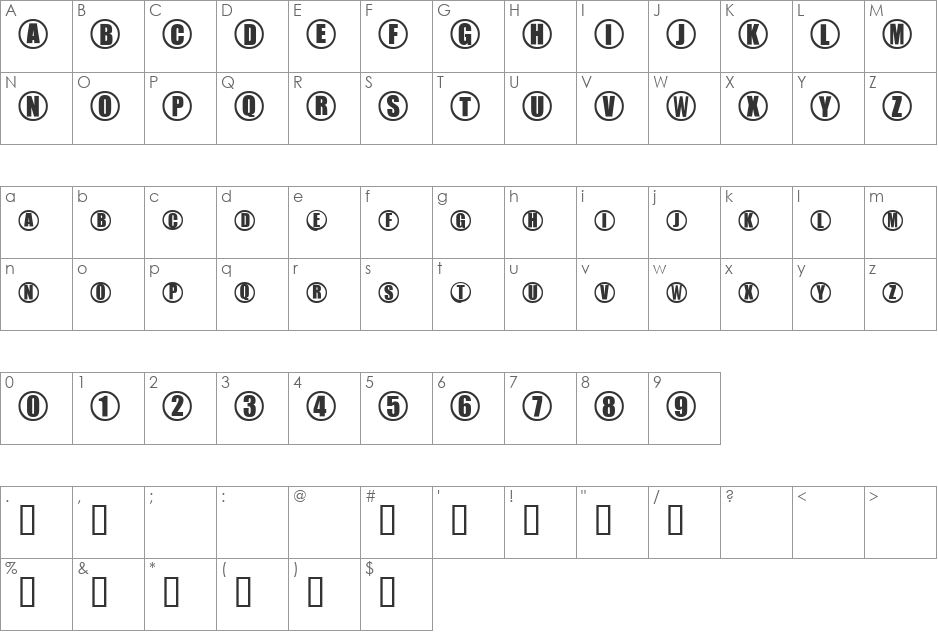 TM Sprint Veloche font character map preview
