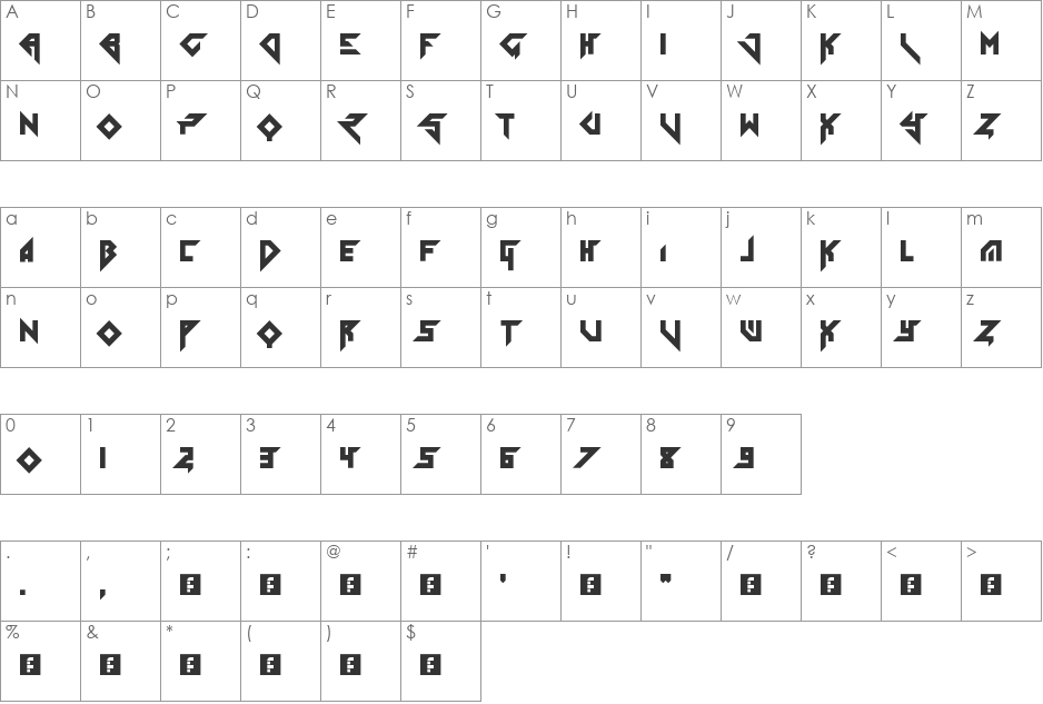 Tolerant font character map preview