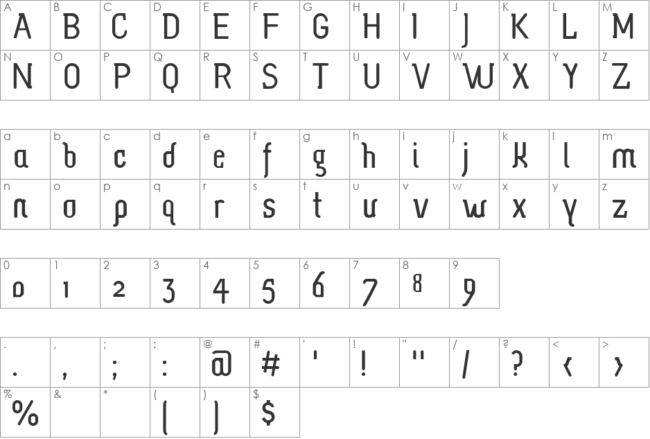 TonleSab font character map preview
