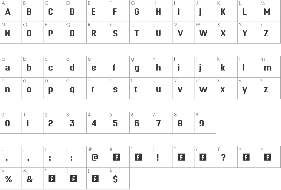 Torch A Tortured Orchard font character map preview