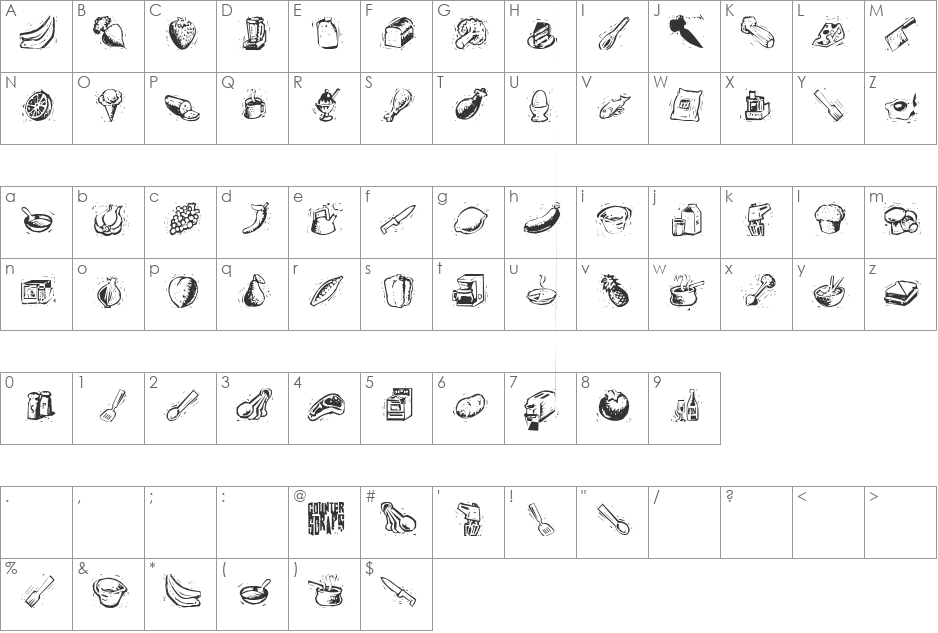 Total Market font character map preview