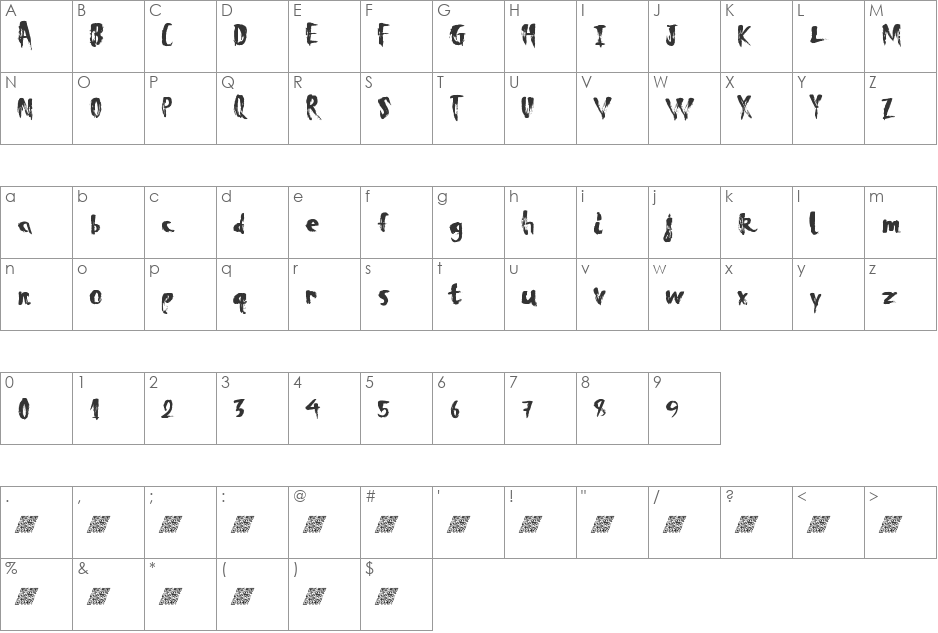 TotalEclipse font character map preview