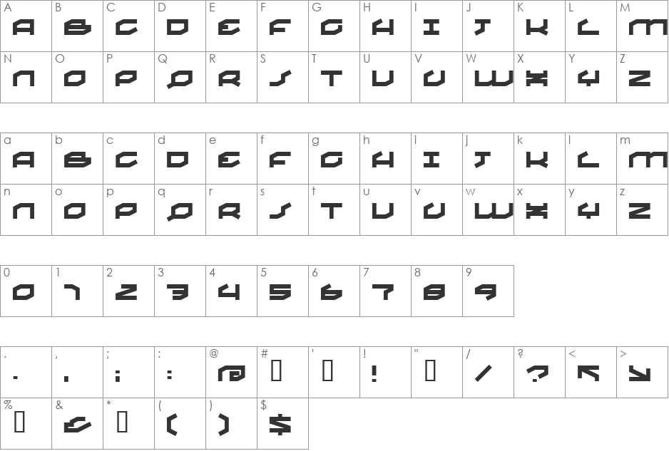 tricky font character map preview