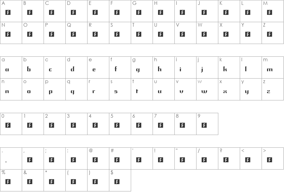 triplecheck font character map preview