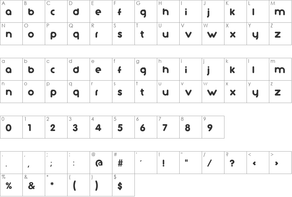 tutano.cc font character map preview