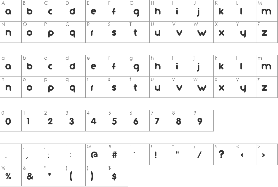 tutano.cc font character map preview