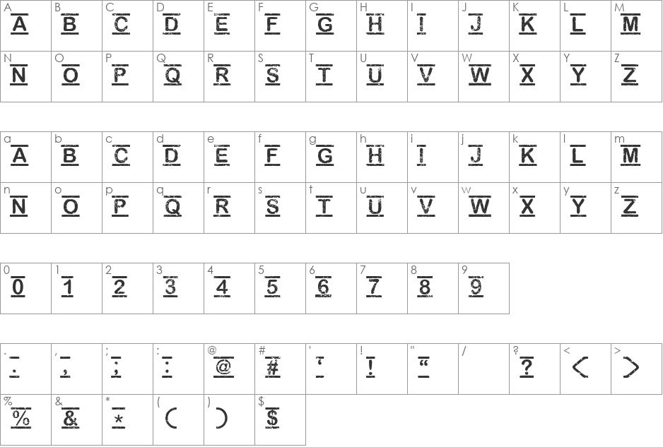 [TOP_SECRET] font character map preview