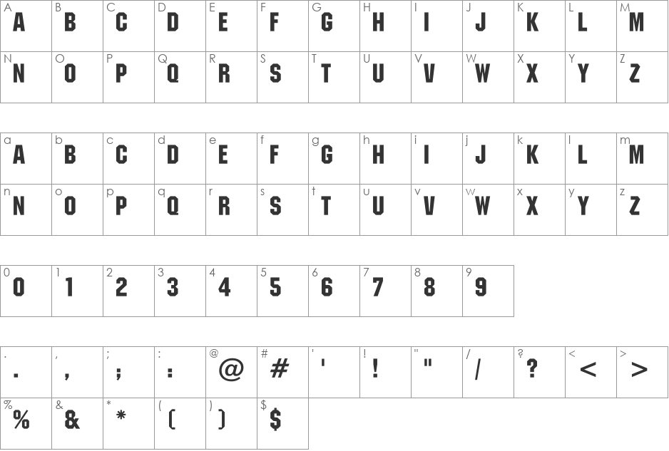 UKIJ Kufi font character map preview