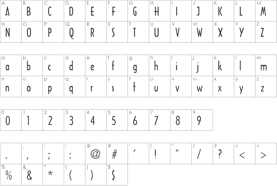 UKIJ Mejnuntal font character map preview