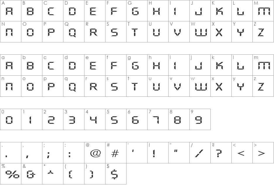 UKIJ Saet font character map preview