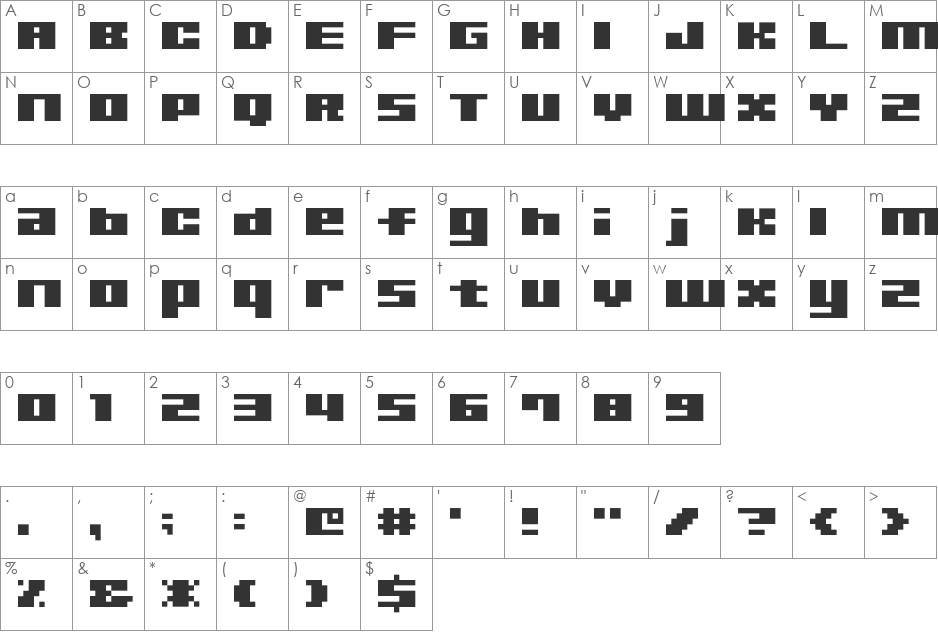 Ultra font character map preview