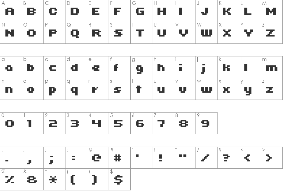 uni 05_63 font character map preview