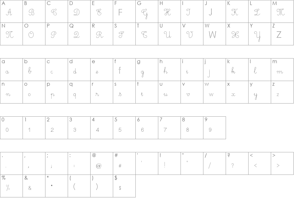 UNI Tap Viet 0 font character map preview