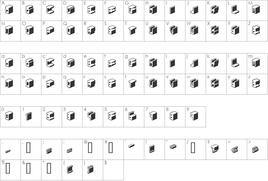Unicode 0024 font character map preview
