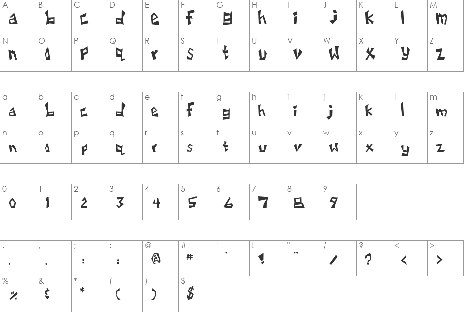 untitled3 font character map preview