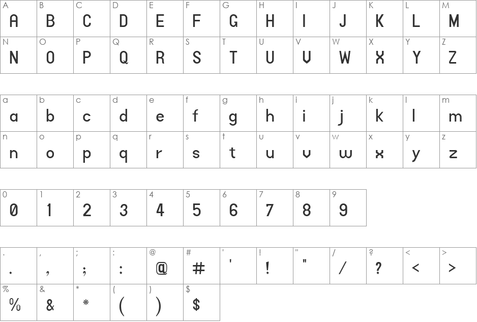 Urdu Web Naskh font character map preview