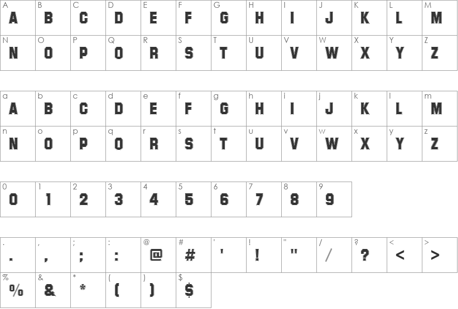 URWSulpiciusD font character map preview
