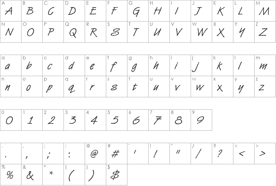 URWVaporumAntD font character map preview