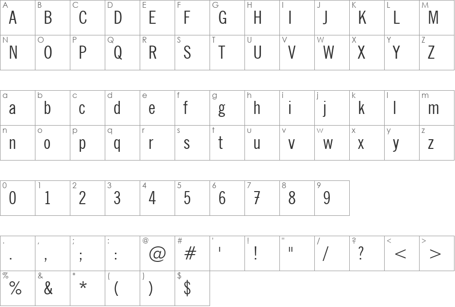 UVN Tin Tuc Hep font character map preview