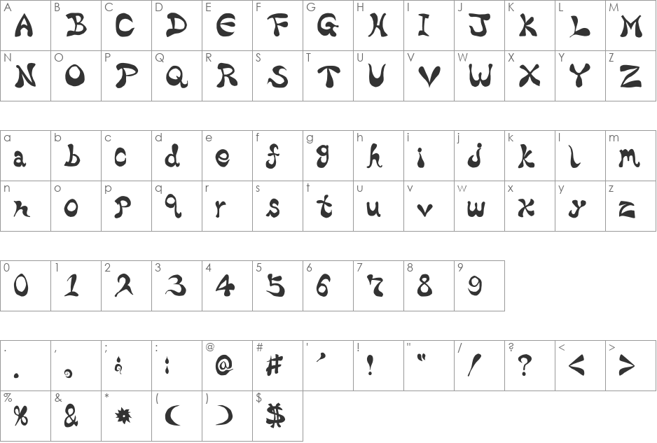 Bharatic-Font font character map preview