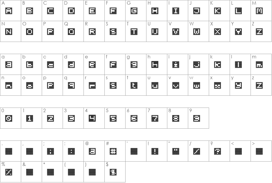 Vengaboyz font character map preview