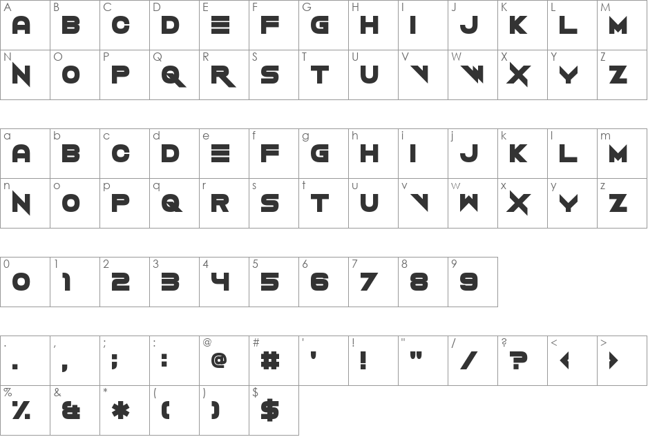 Vermin Vibes 2 Black font character map preview