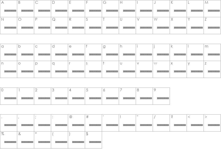 Vintage Borders_013 font character map preview