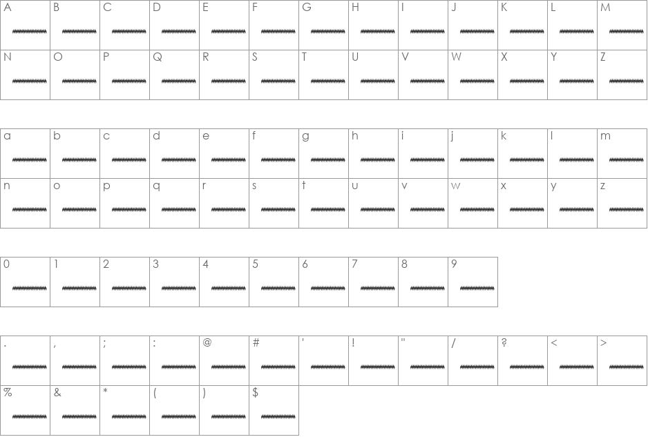 Vintage Borders_014 font character map preview