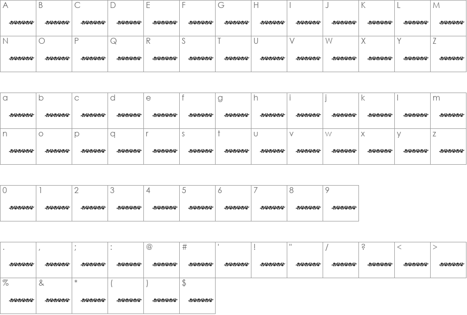 Vintage Borders_05 font character map preview