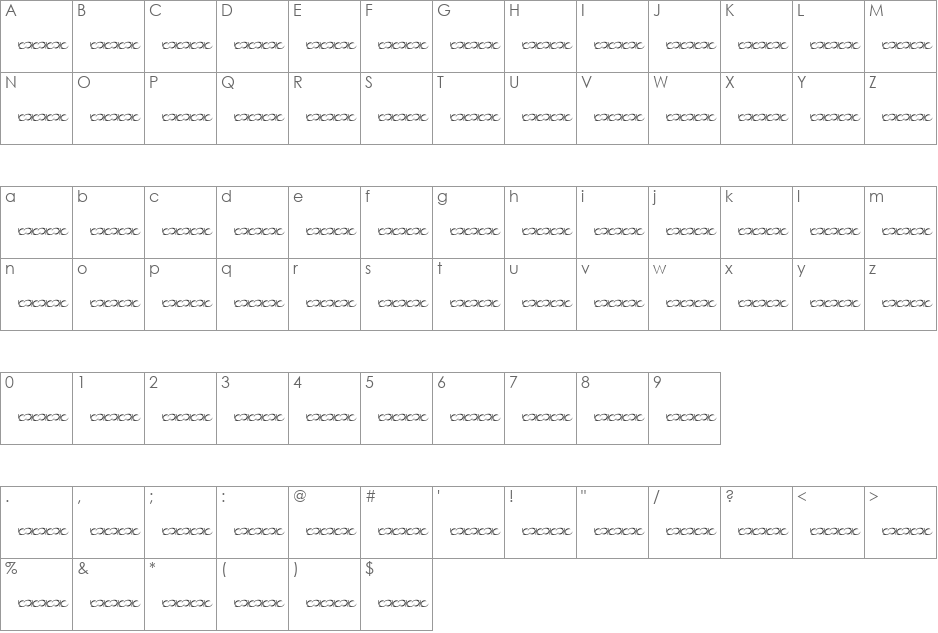 Vintage Borders_07 font character map preview