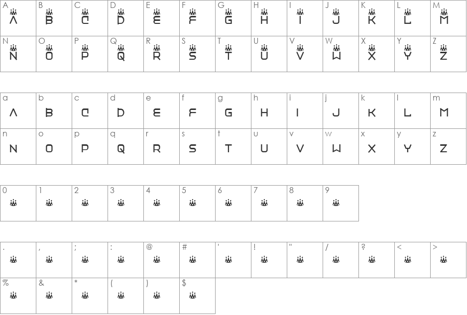 Vinyl repair kit font character map preview