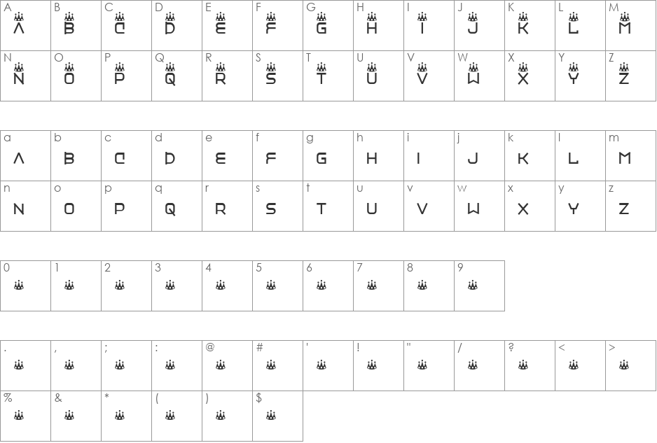 Vinyl repair kit font character map preview