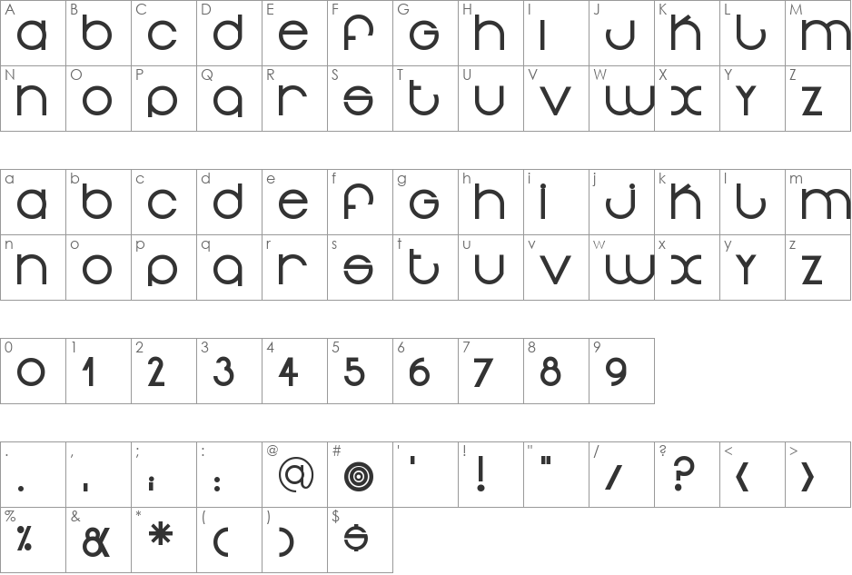 vip?rine font character map preview