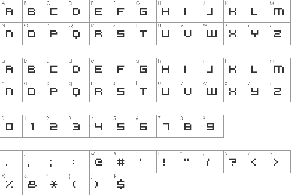 Virtual DJ font character map preview