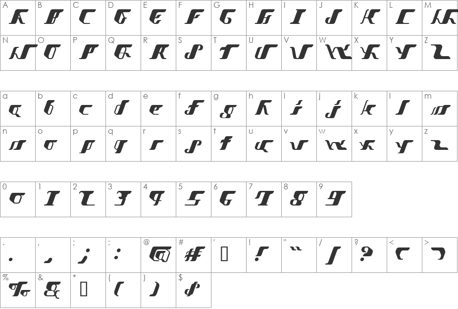 Vitesse SemiBold font character map preview