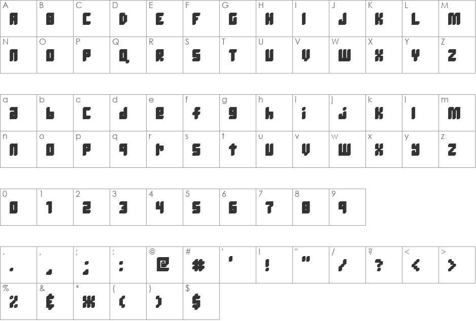 Vocabulary Study Guide font character map preview