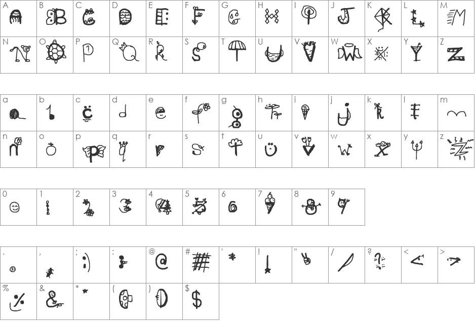 Vous devez télécharger ce! font character map preview
