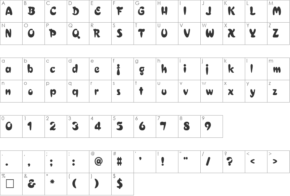VPS Bac Ninh font character map preview