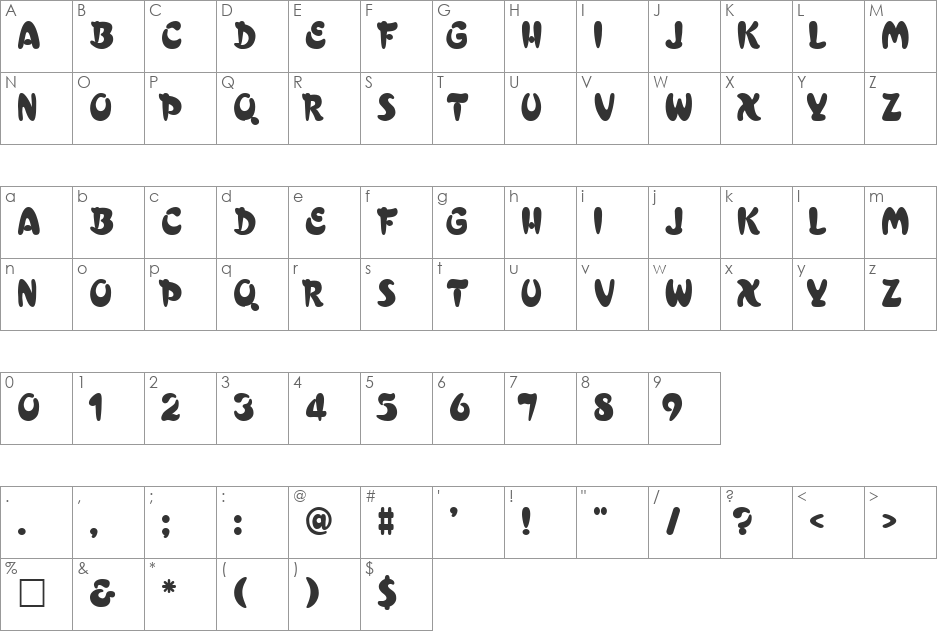 VPS Bac Ninh Hoa font character map preview