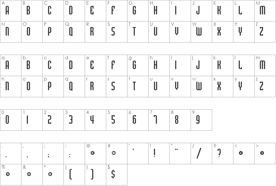 VPS Hoang Sa Hoa font character map preview