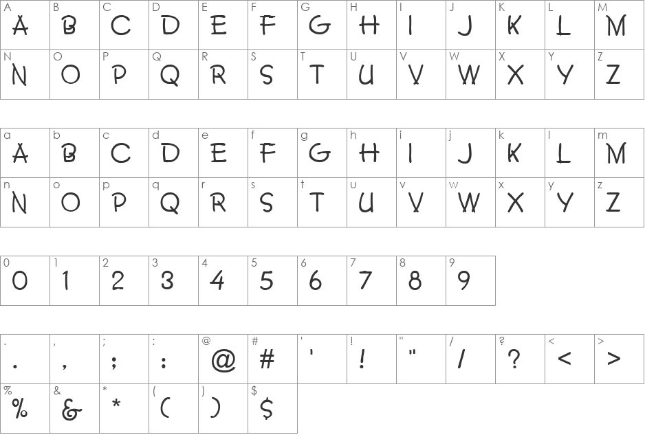VPS Lang Son Hoa font character map preview