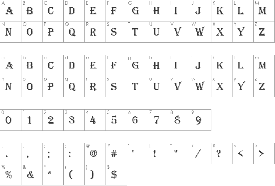VPS Ninh Thuan Hoa font character map preview