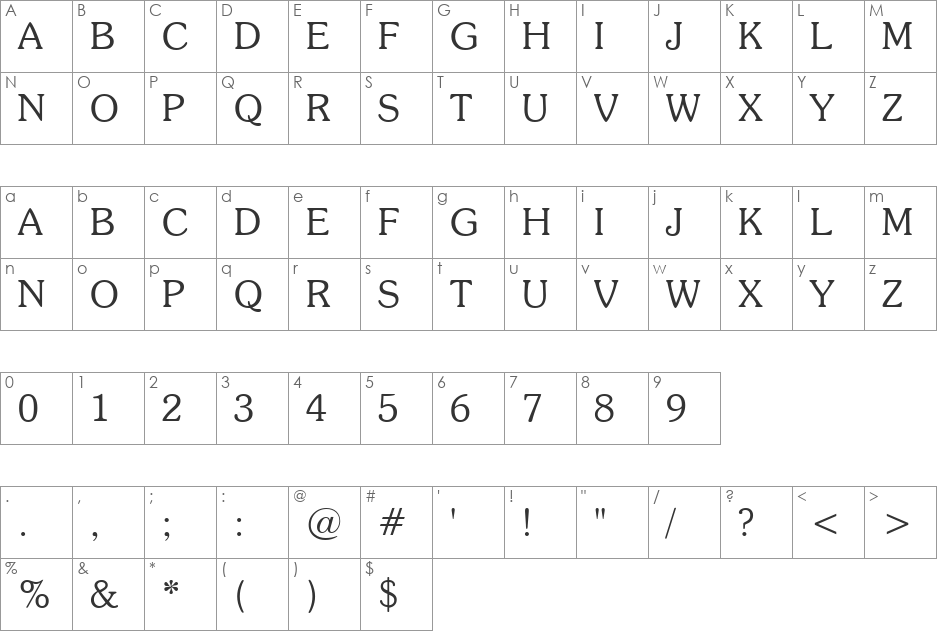 VPS Truong Sa Light Hoa font character map preview