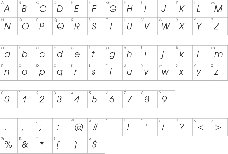 VPS Tuyen Duc font character map preview