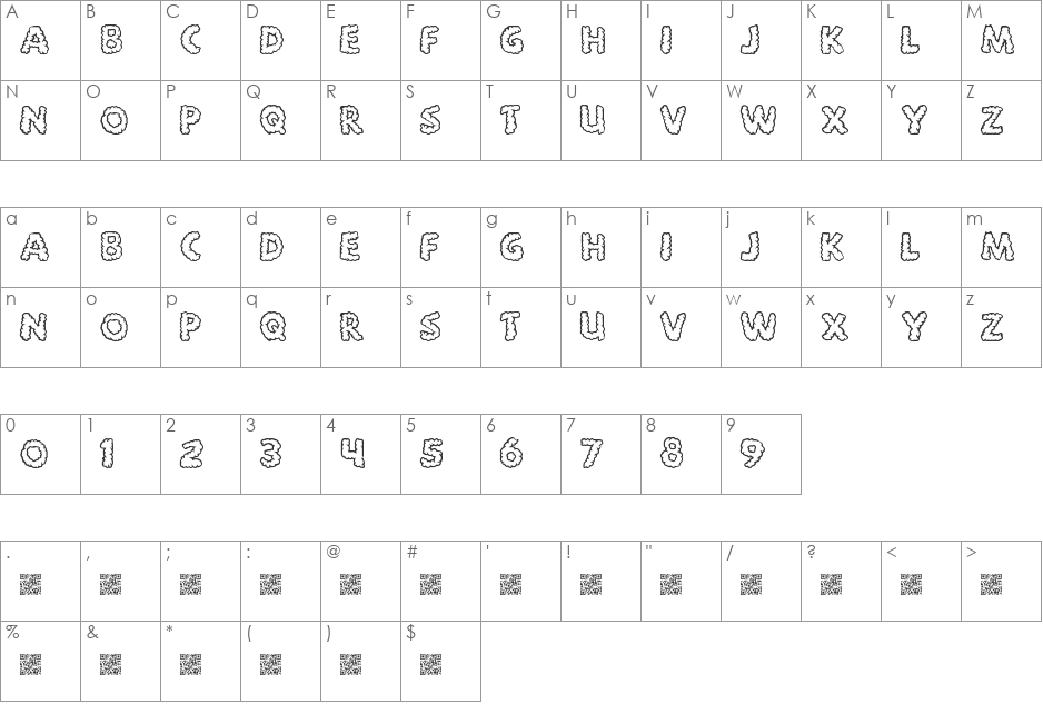 BigSmoke font character map preview